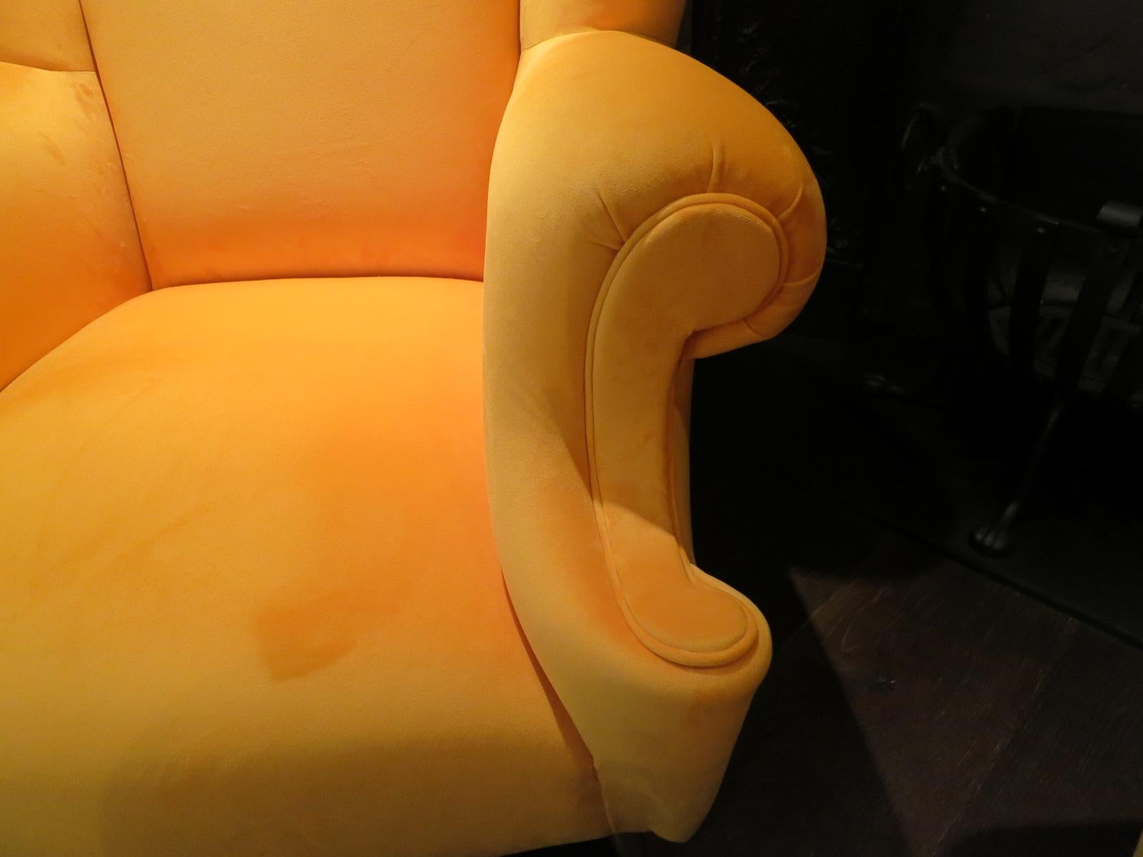 Mid-Century Modern Pair of Mid Century Italian Winged Backed Armchairs