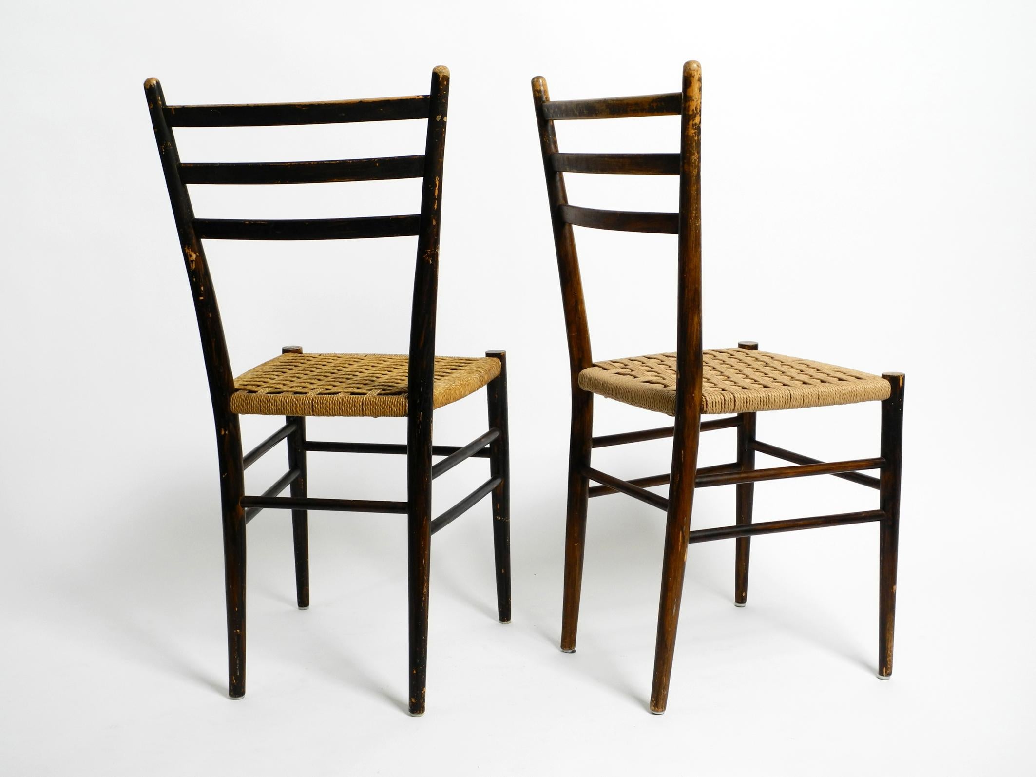 wooden chair with wicker seat