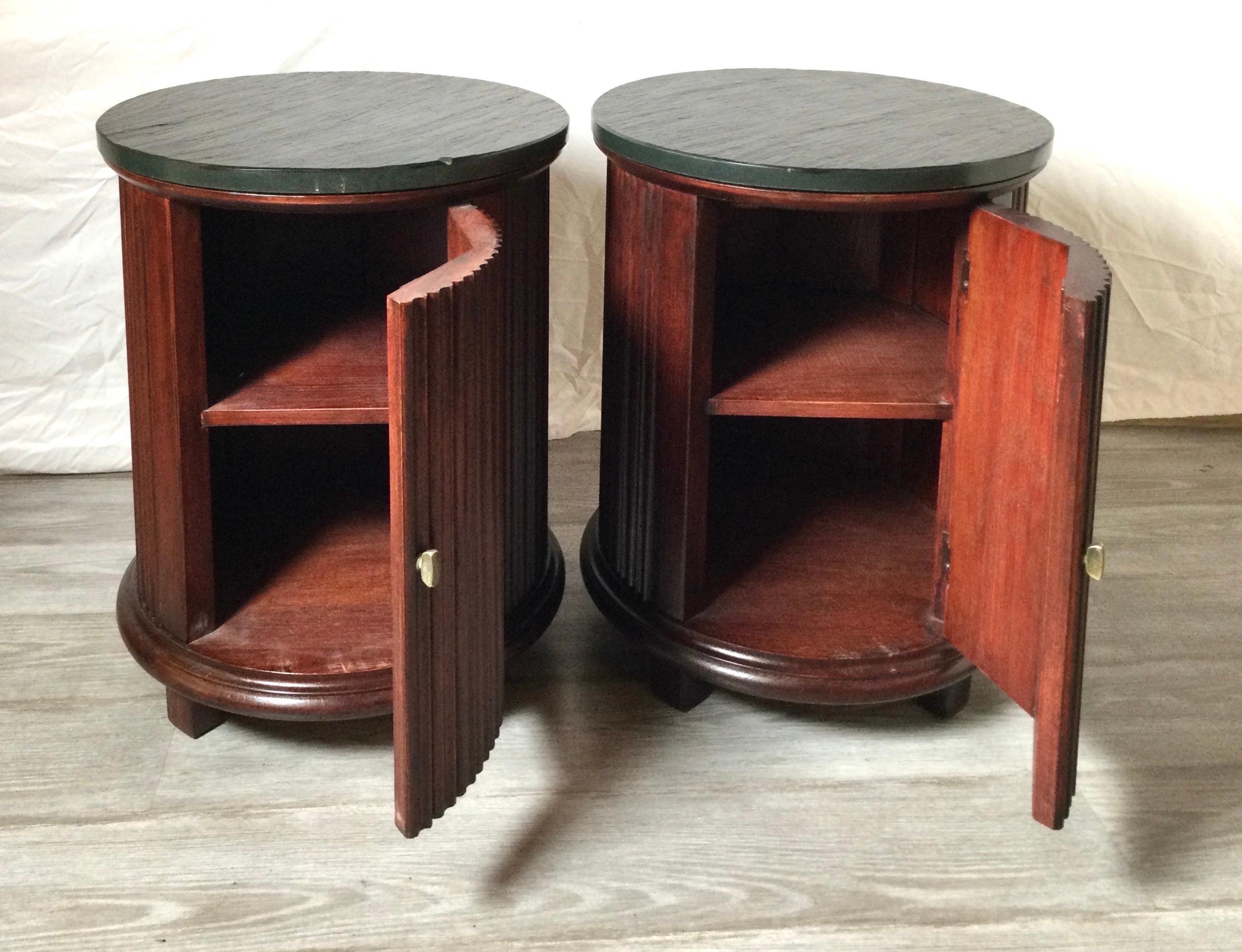 mahogany side table with storage