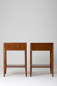 Pair of Midcentury Mahogany Bedside Tables