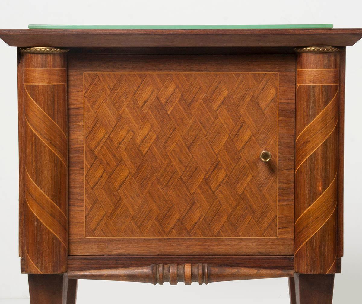 20th Century Pair of Midcentury Mahogany Nightstands