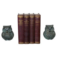 A Pair of Mid Century Marble and Bronze Bookends    A very attractive set