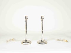 A Pair of Mid-Century Mercury Glass Table Lamps