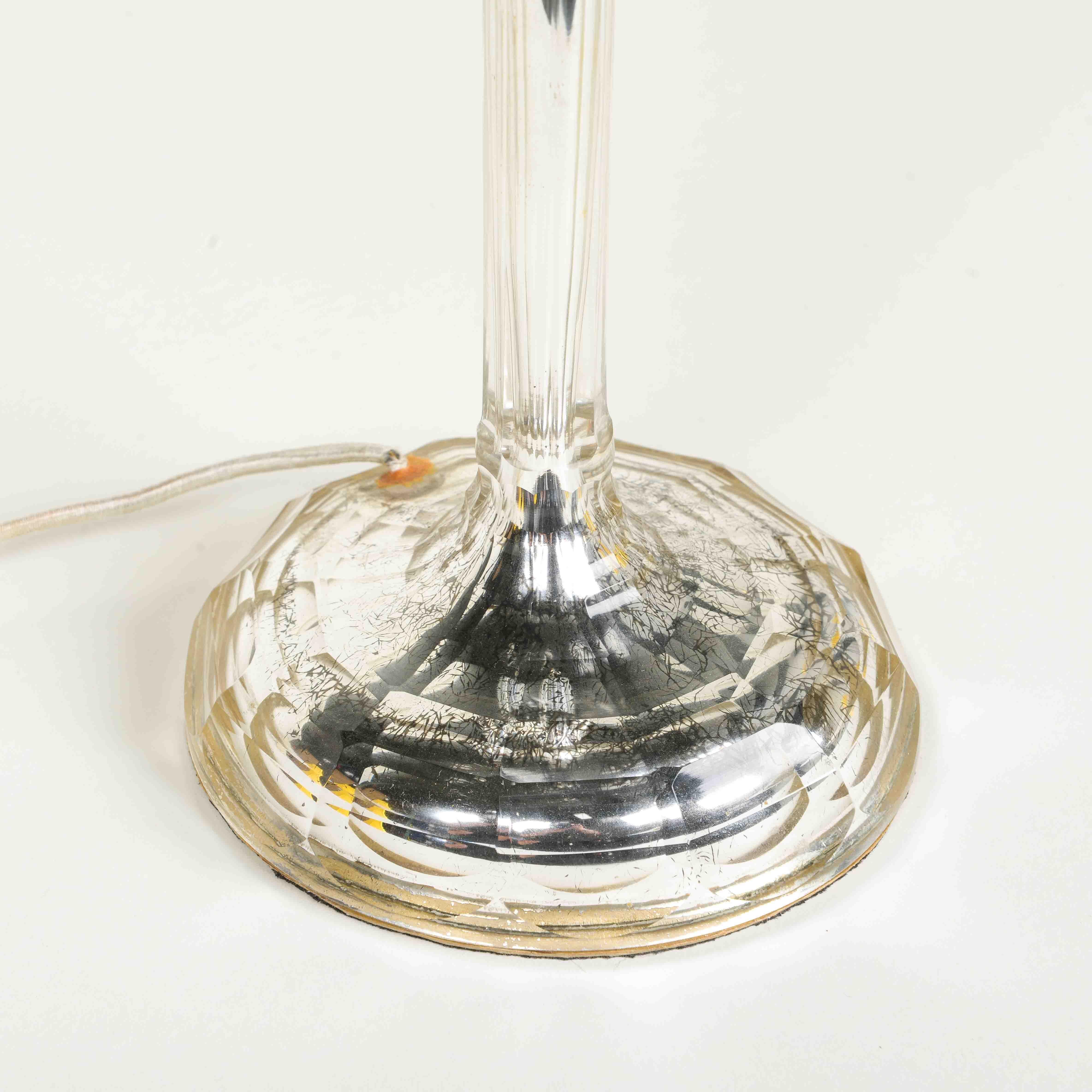 A Pair of Mid-Century Mercury Glass Table Lamps For Sale 1