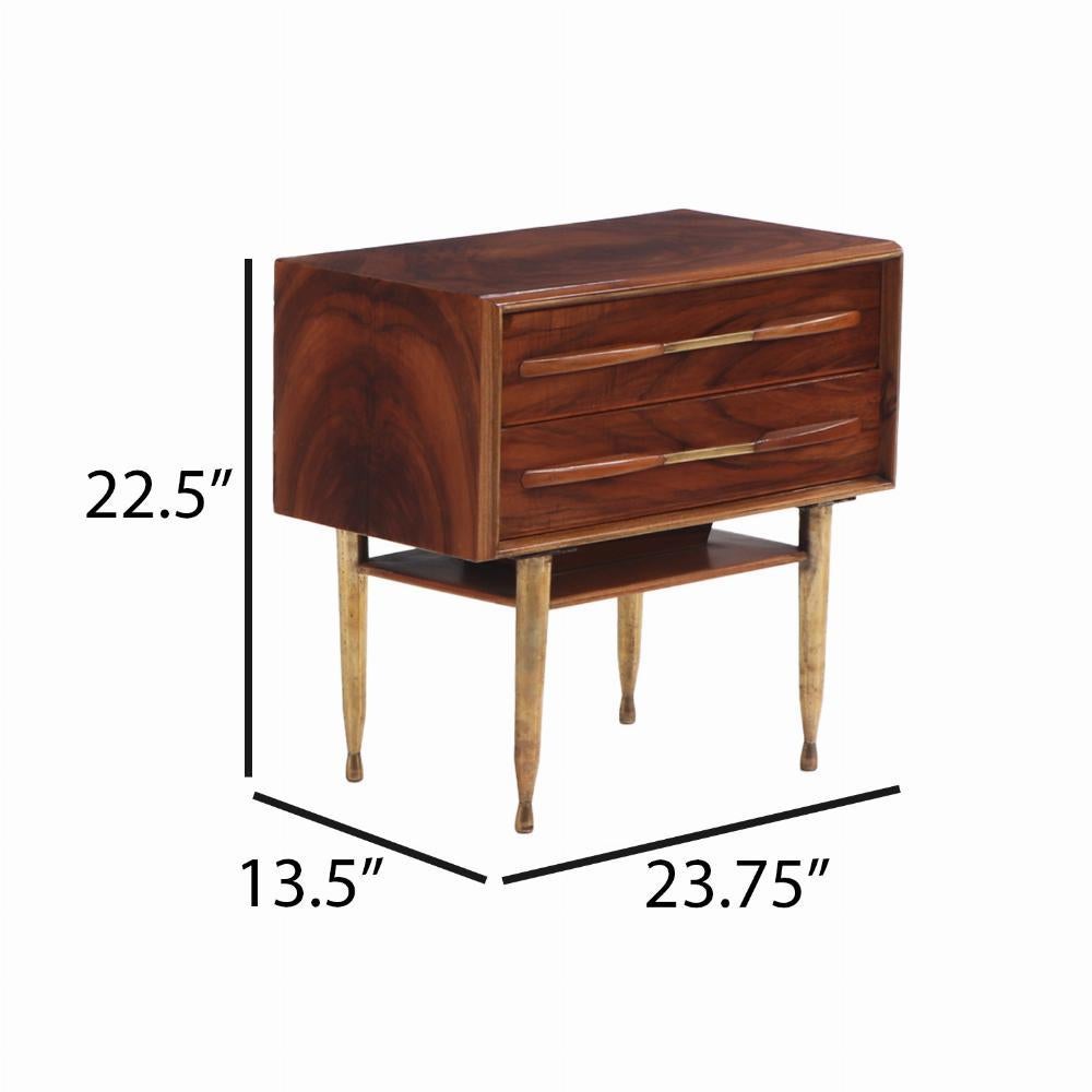 Argentin Paire de tables d'appoint en noyer de ronce, A.I.C. C. 1960. en vente