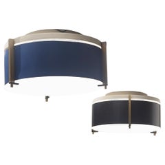 A Pair Of MID-CENTURY-MODERN Ceiling LAMPS in OSTUNI & O-LUCE Style, Italy 1950