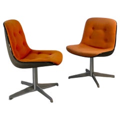 Coppia di SEDIE MID-CENTURY-MODERN di RANDALL BUCK per STEELCASE, Francia 1970