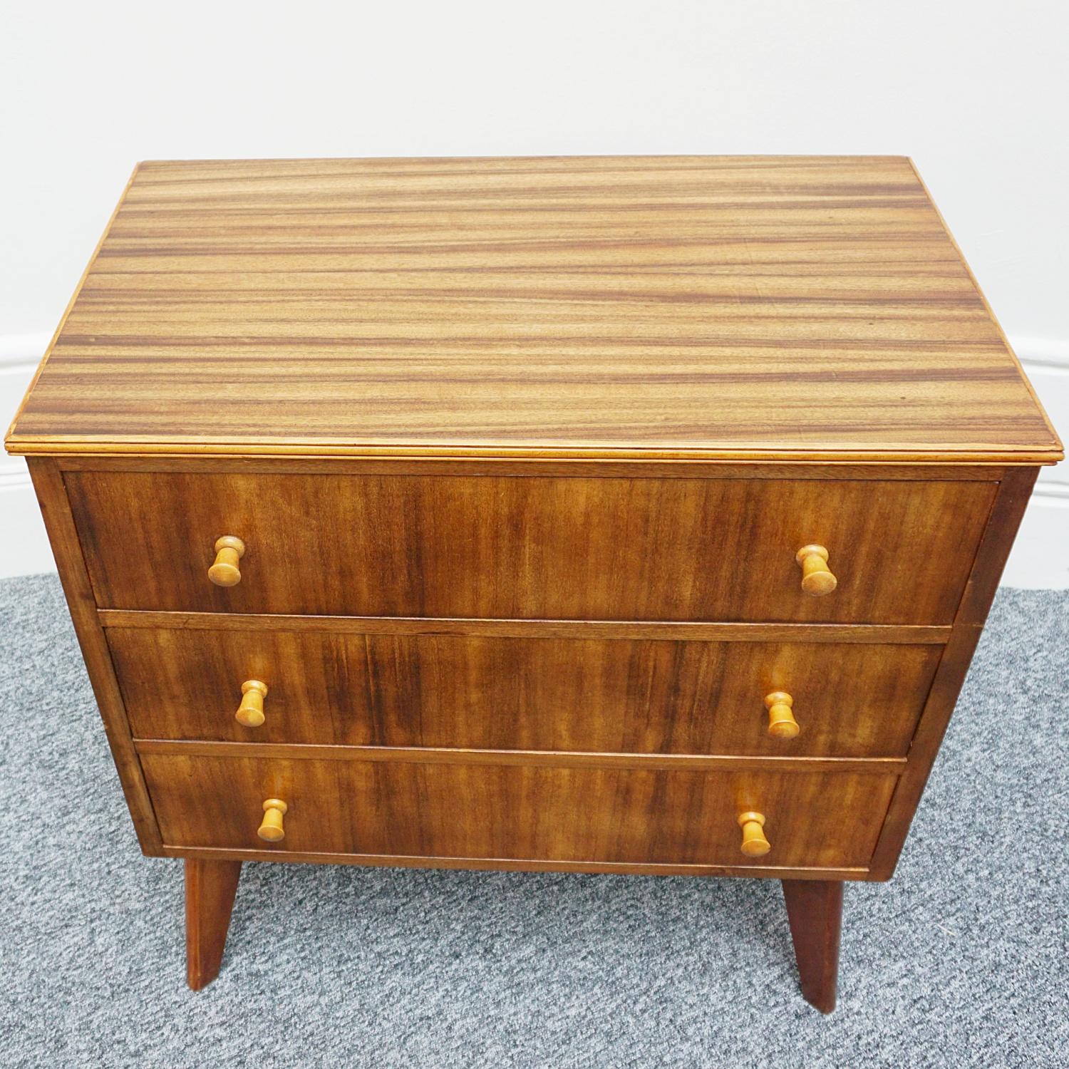 English Pair of Mid-Century Modern Chests of Drawers circa 1950