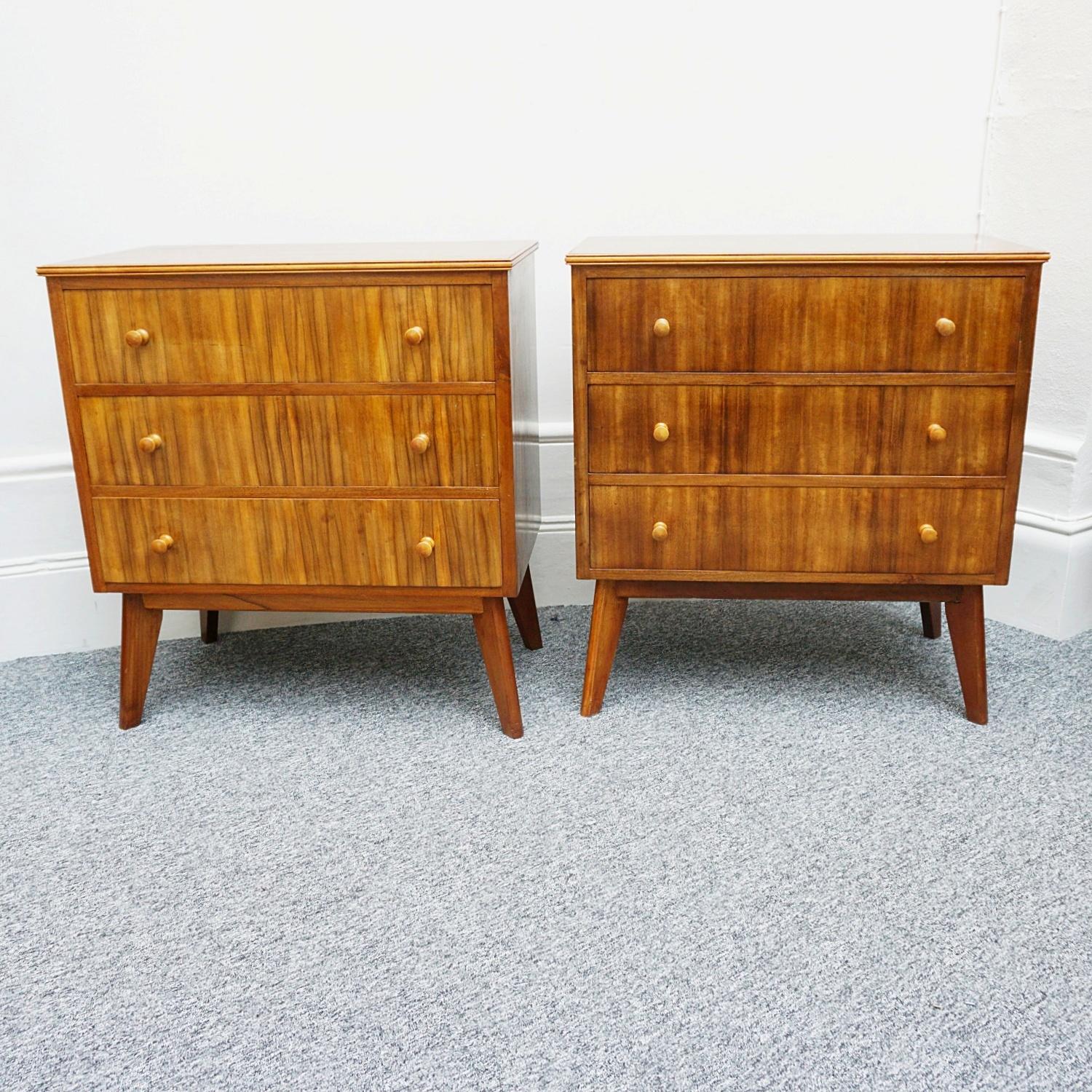 Mid-20th Century Pair of Mid-Century Modern Chests of Drawers circa 1950