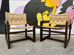 A Pair of Mid Century Modern Cube Lounge Chairs. Circa 1970s