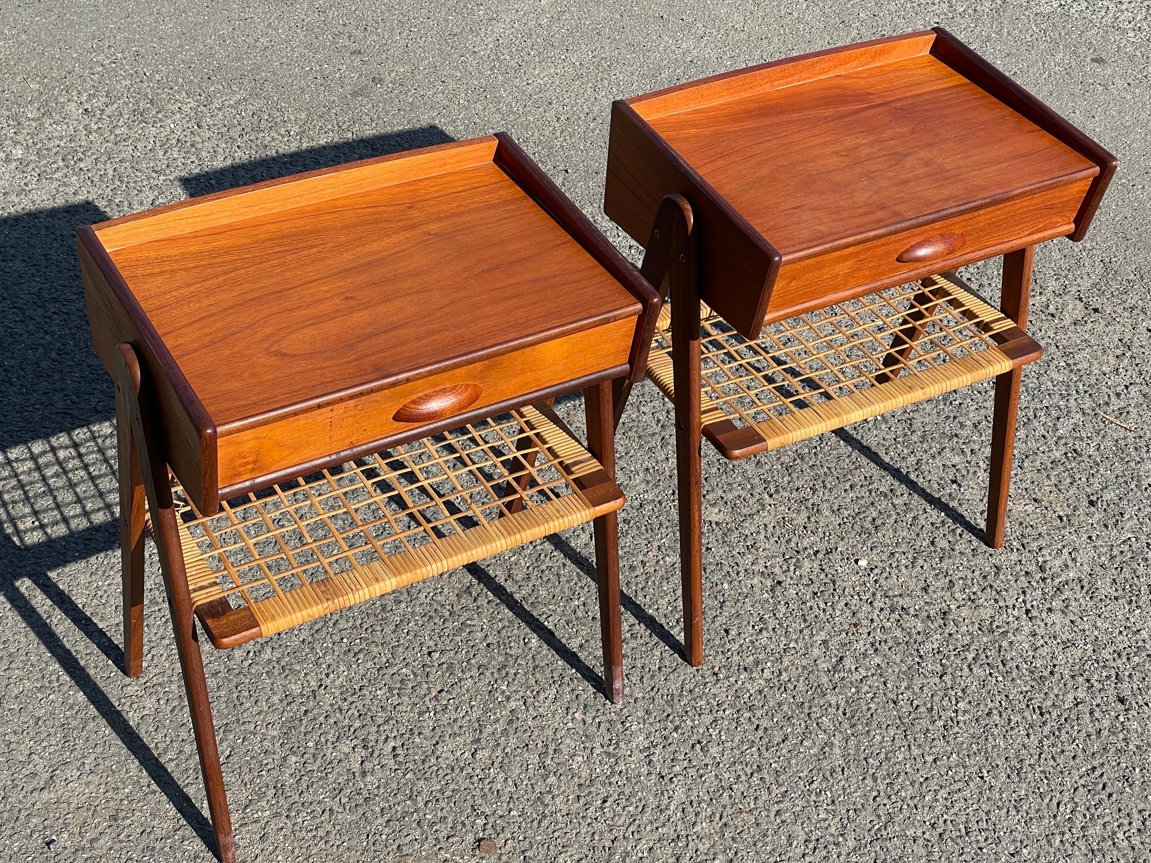 Legendary bedside tables or nightstands by Danish designer Søren Rasmussen from 1960's.