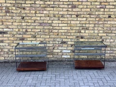 A pair of Mid  century modern drinks/bar trolley  Merrow &associates