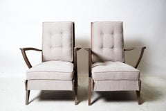 Pair of Mid-Century Modern French Lounge Chairs