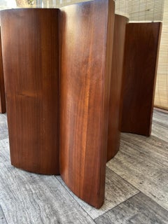 A Pair of Mid-Century Modern Glass Top Side Tables. Circa 1960s