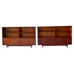 Pair of Mid-Century Modern Glazed Bookcases by Beaver and Tapley