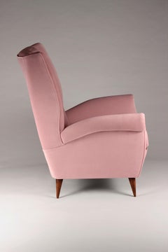 Pair of Mid-Century Modern Inspired Italian Style ‘Marcello’ Lounge Chairs