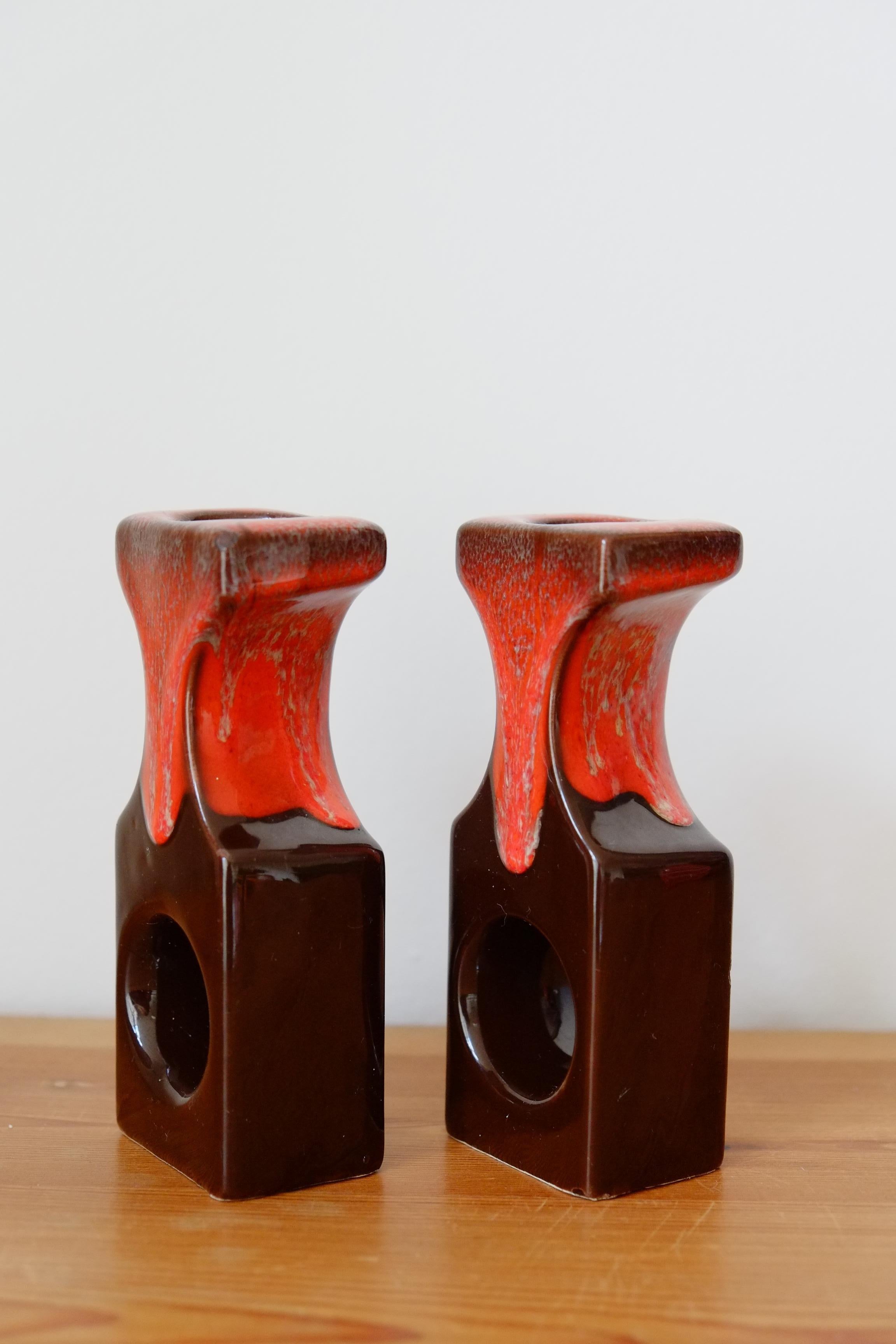 Mid-Century moderno Una coppia di portacandele italiani della metà del secolo scorso in vendita