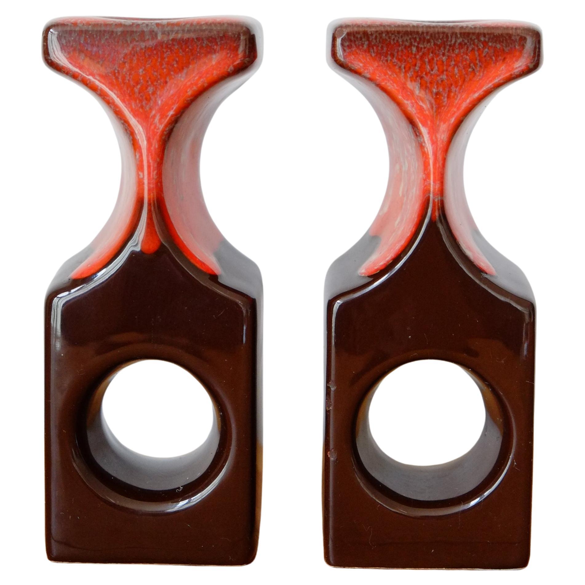 A Pair of Mid Century Modern Italian Candle Holders