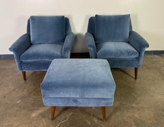 A pair of Mid-Century Modern lounge chairs designed by Folke Ohlsson