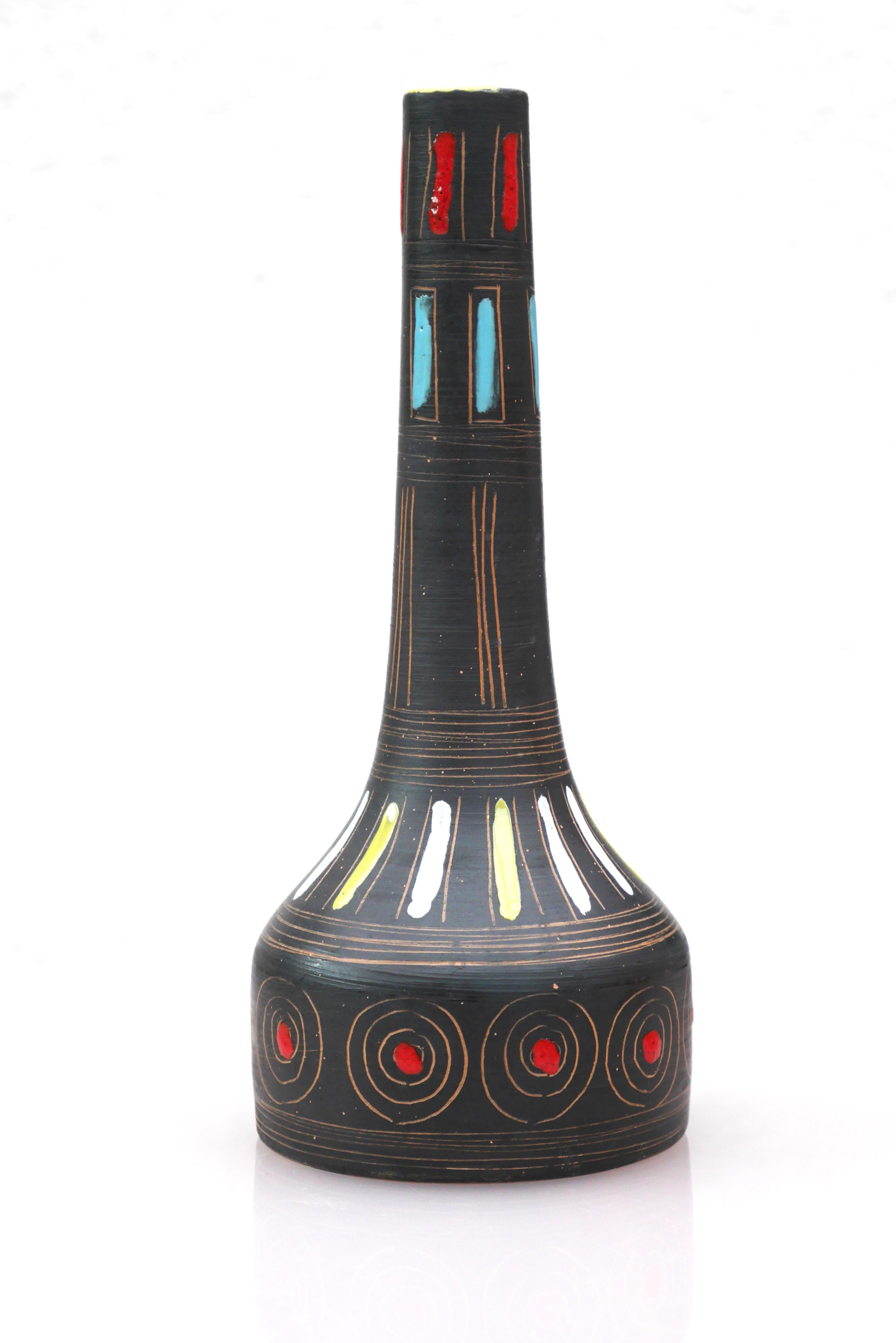 Late 20th Century A pair of Mid-century modern pottery vases, by Fratelli Fanciullacci , Italy. For Sale