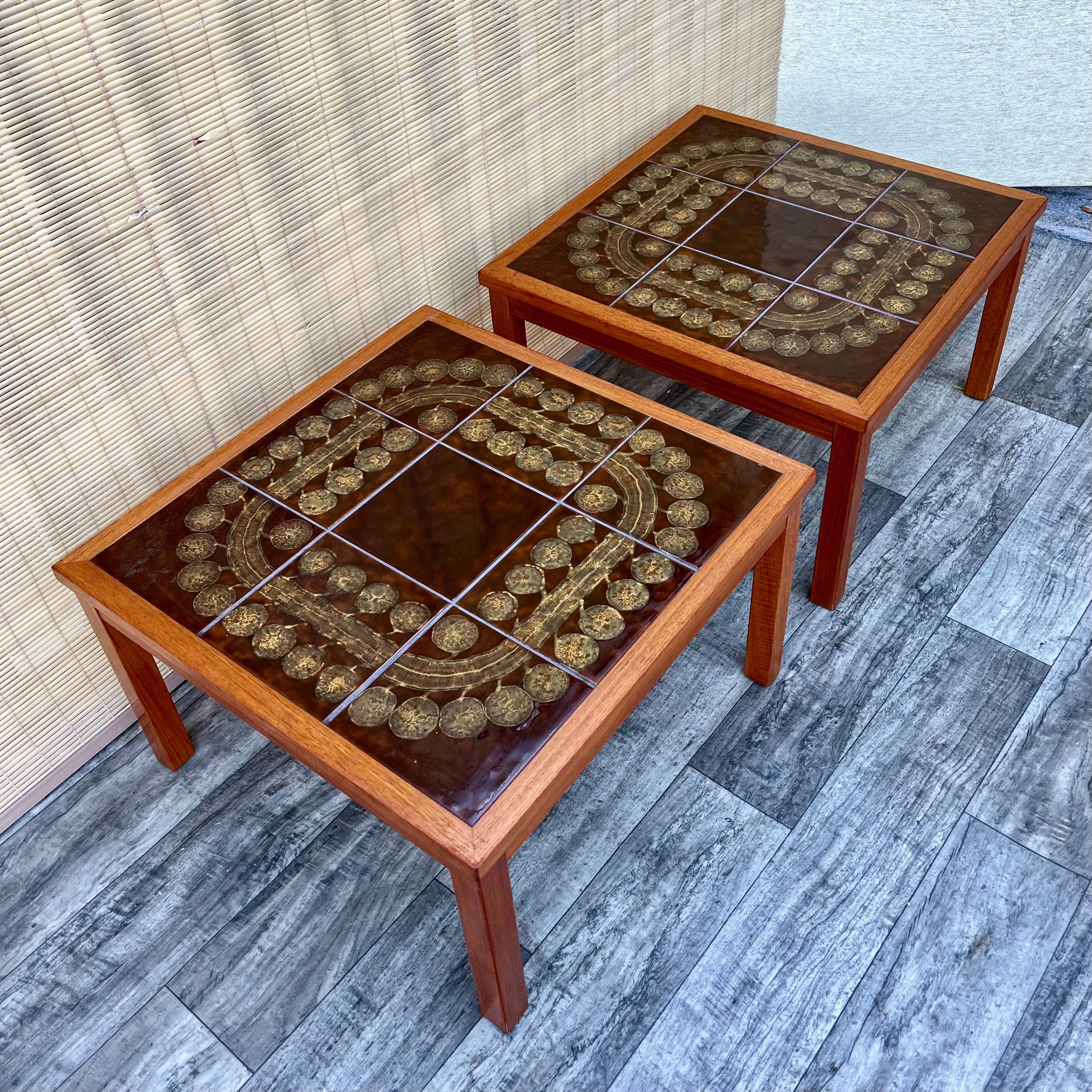Mid-Century Modern Paire de tables d'appoint The Moderns par Moluna Møbler, Danemark Circa 1970 en vente