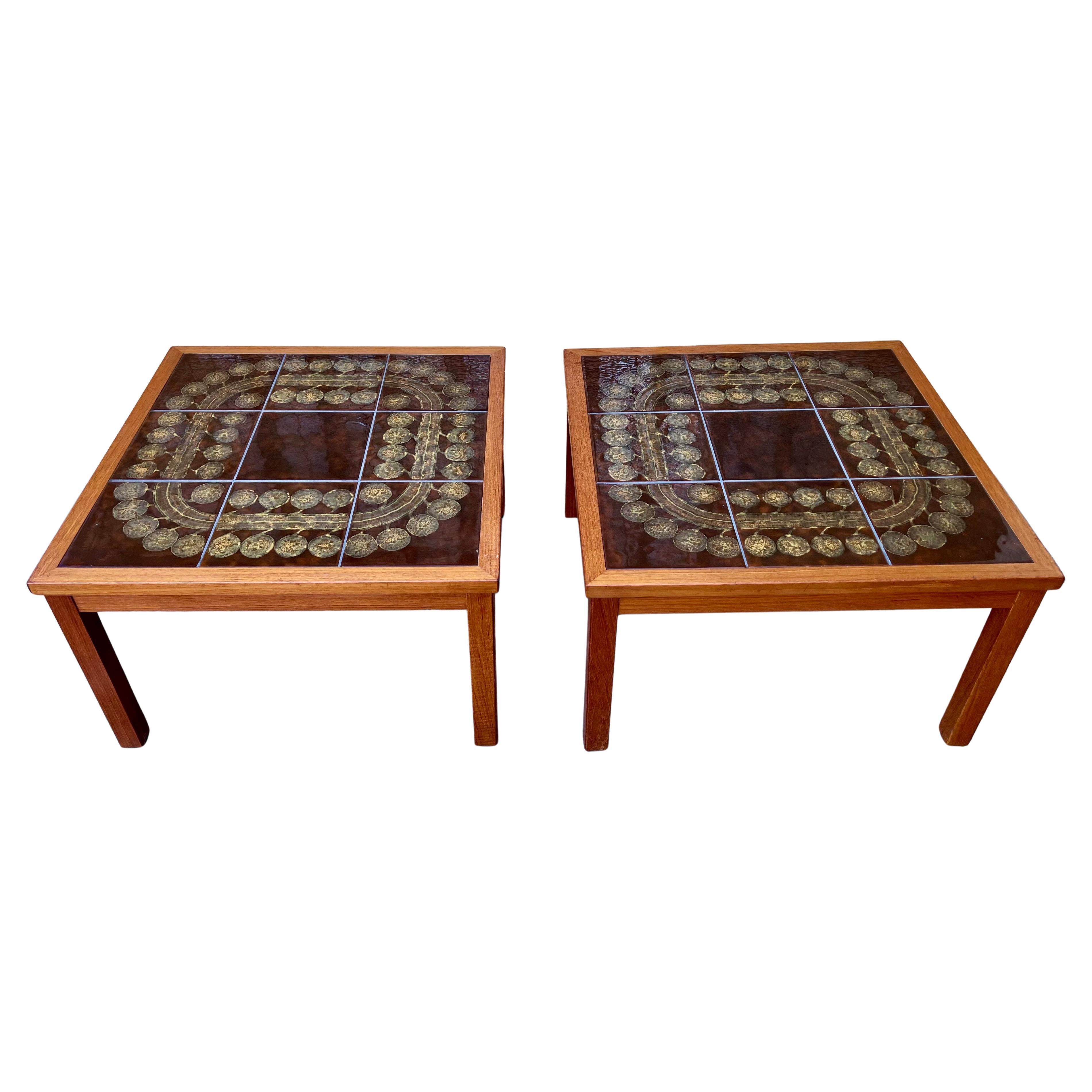 A Pair of Mid Century Modern Side Tables by Moluna Møbler, Denmark Circa 1970s