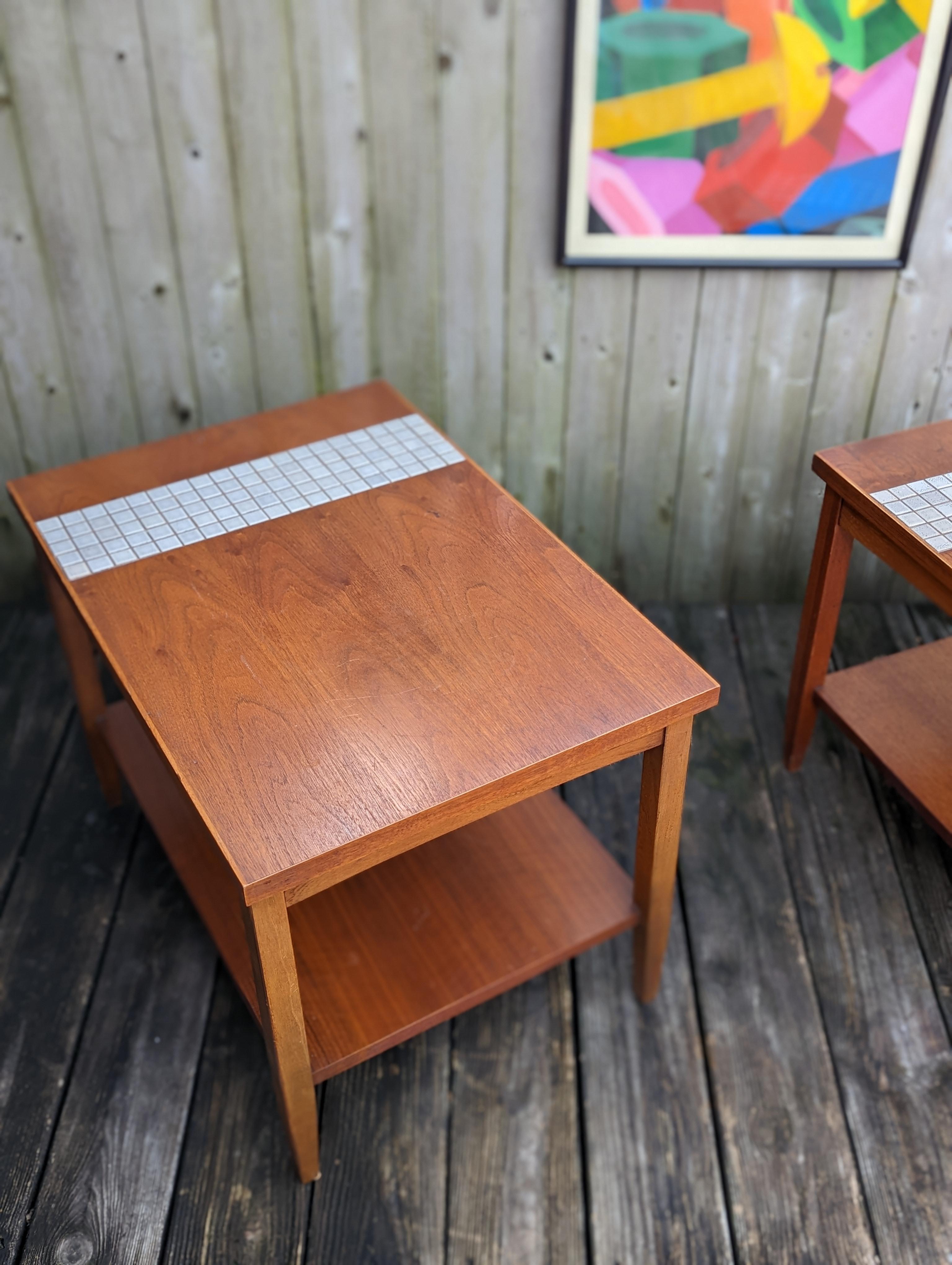 American Pair of Mid-Century Modern Side Tables, Lane Monte Carlo