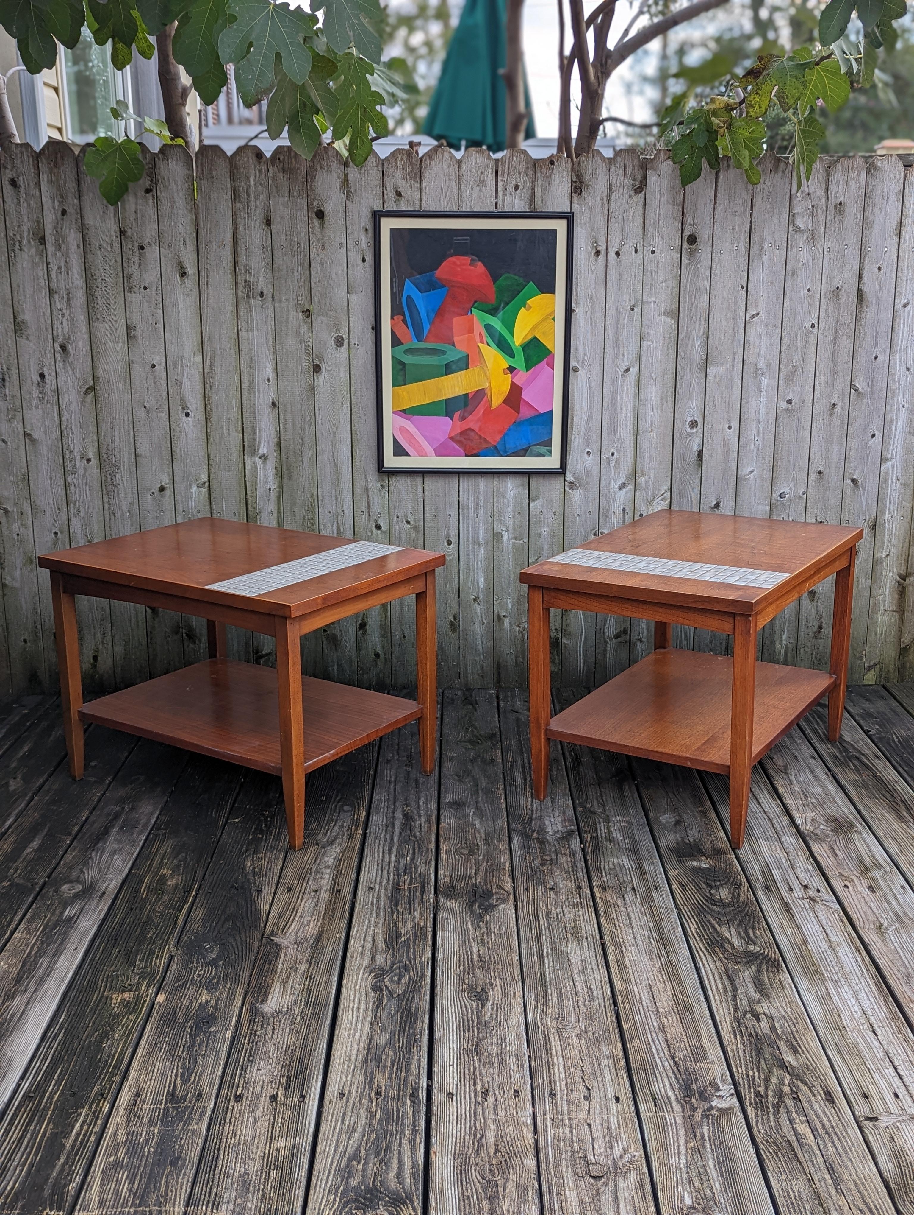 Mid-20th Century Pair of Mid-Century Modern Side Tables, Lane Monte Carlo