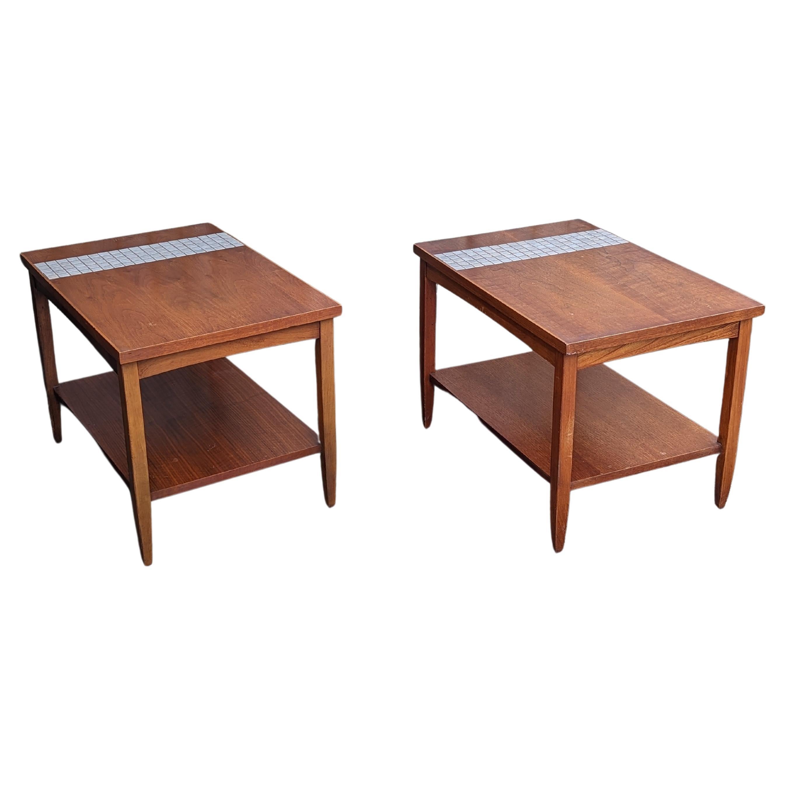 Pair of Mid-Century Modern Side Tables, Lane Monte Carlo