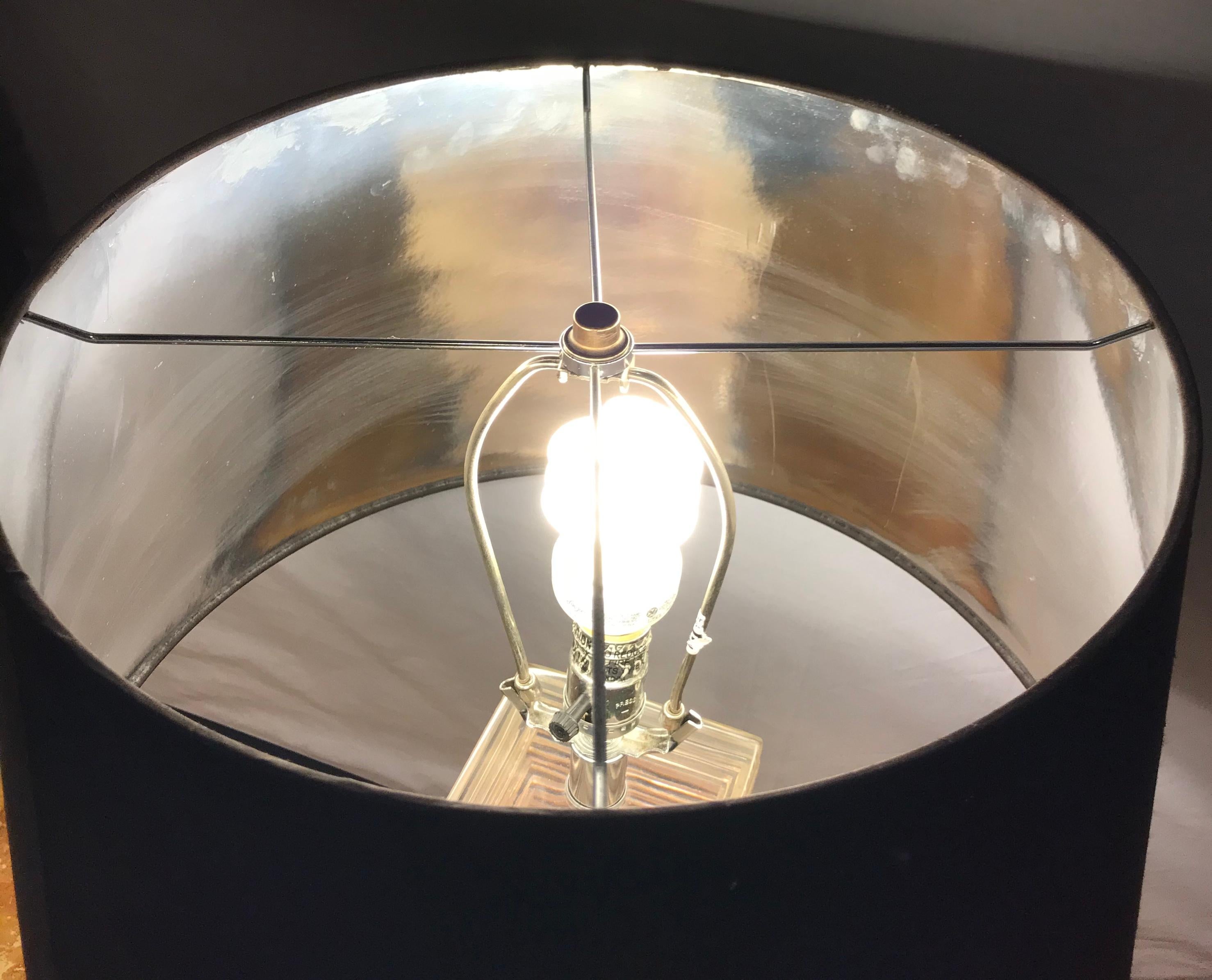 Pair of Mid-Century Modern Stacked Lucite Table Lamps 3