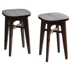 A Pair of MID-CENTURY-MODERN STOOL, in the style of MARCEL GASCOIN, France 1950