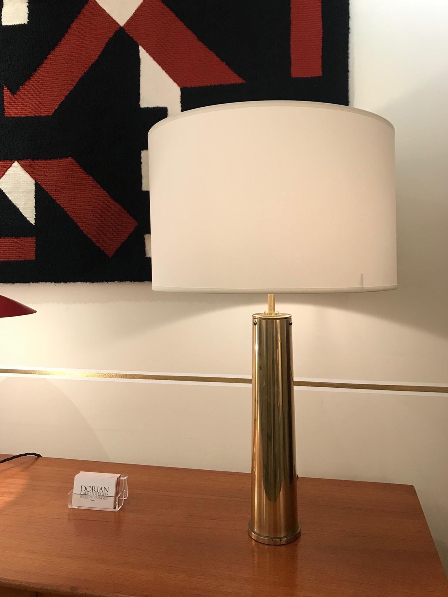20th Century Pair of Mid-Century Modern Swedish Brass Table Lamps