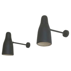 A Pair of MID-CENTURY-MODERN Wall LAMPS Sconces att. PIERRE GUARICHE France 1950
