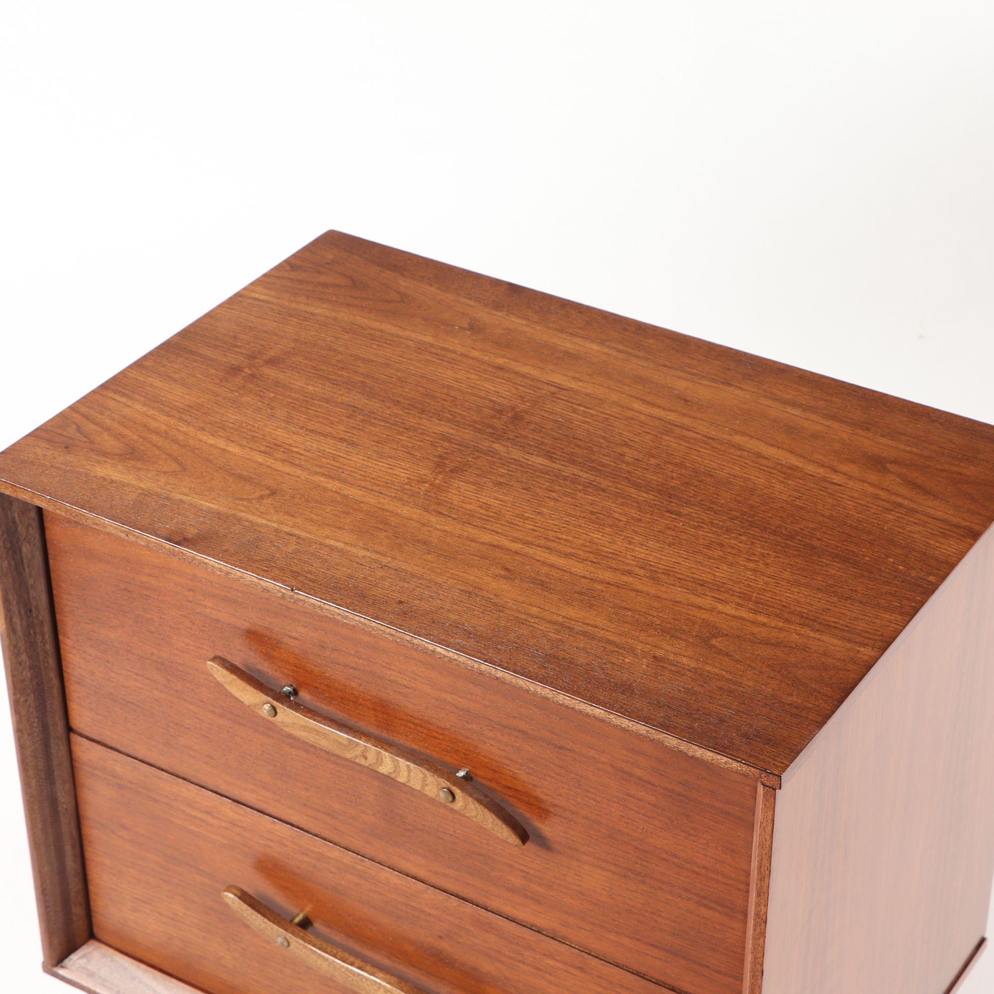 Pair of Mid-Century Modern Walnut Nightstands, circa 1960 1