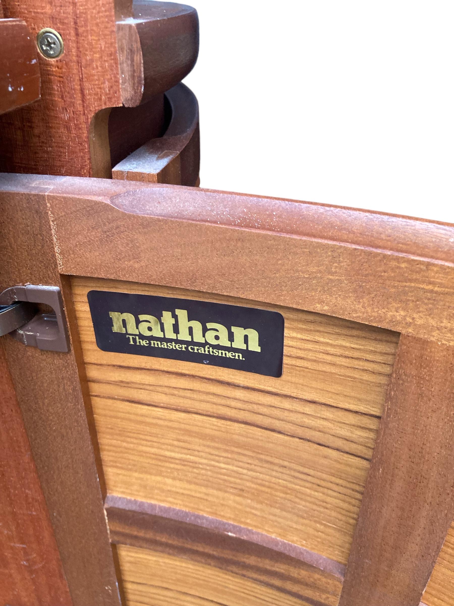 20th Century A pair of Mid Century Nathan Teak Corner Units For Sale