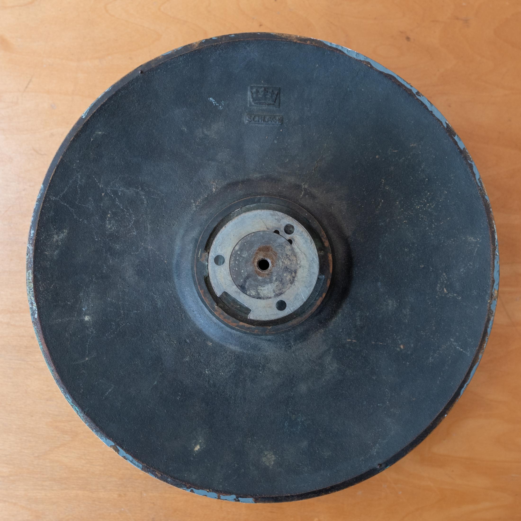 A pair of Mid-Century Oversized Schlage Mayan Door Knob and Escutcheon Plate For Sale 2