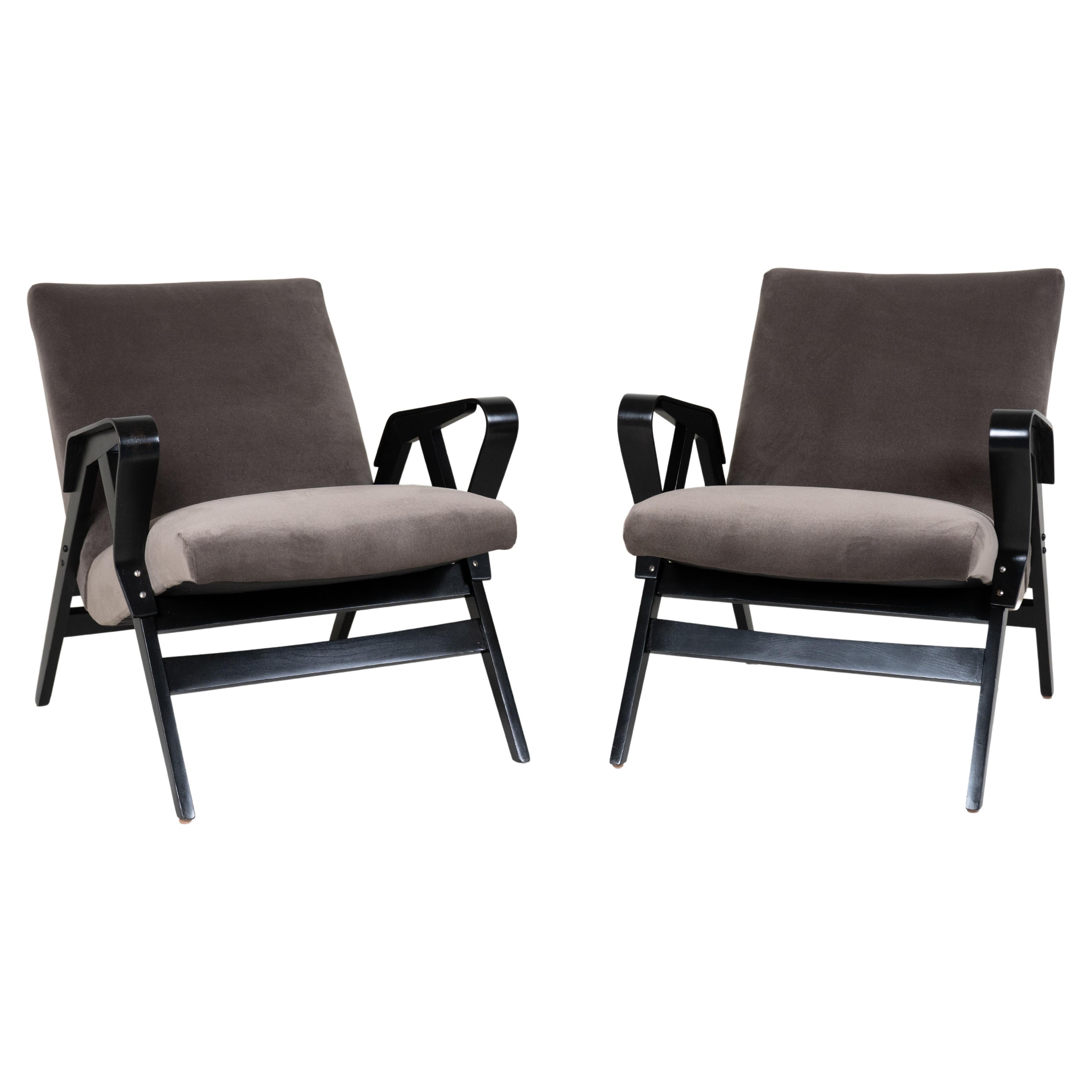 A Pair of Mid-Century Socialist Lounge Chairs For Sale