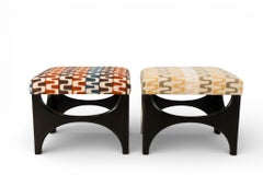 Paire de tabourets de style milieu de siècle