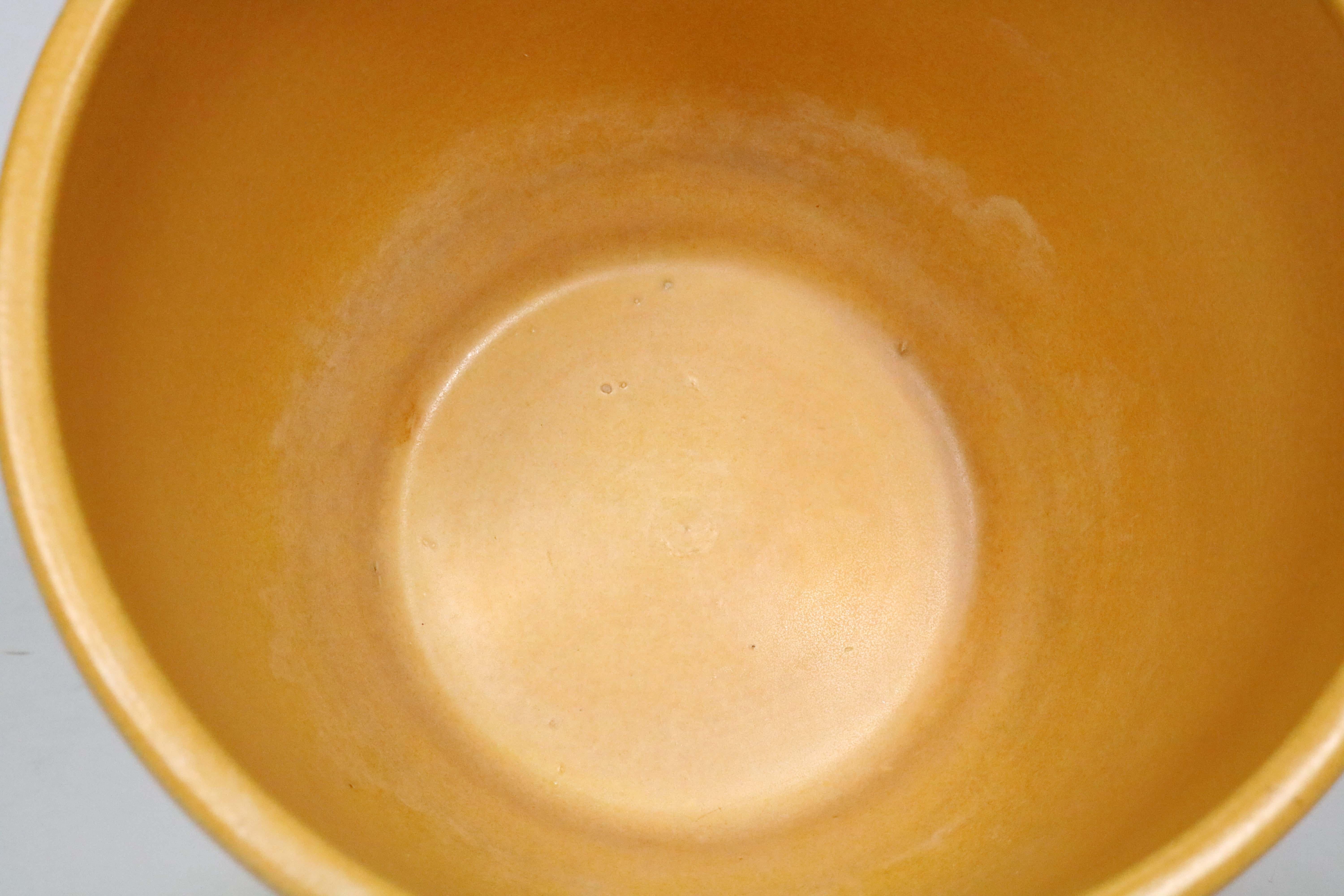 yellow ceramic pot