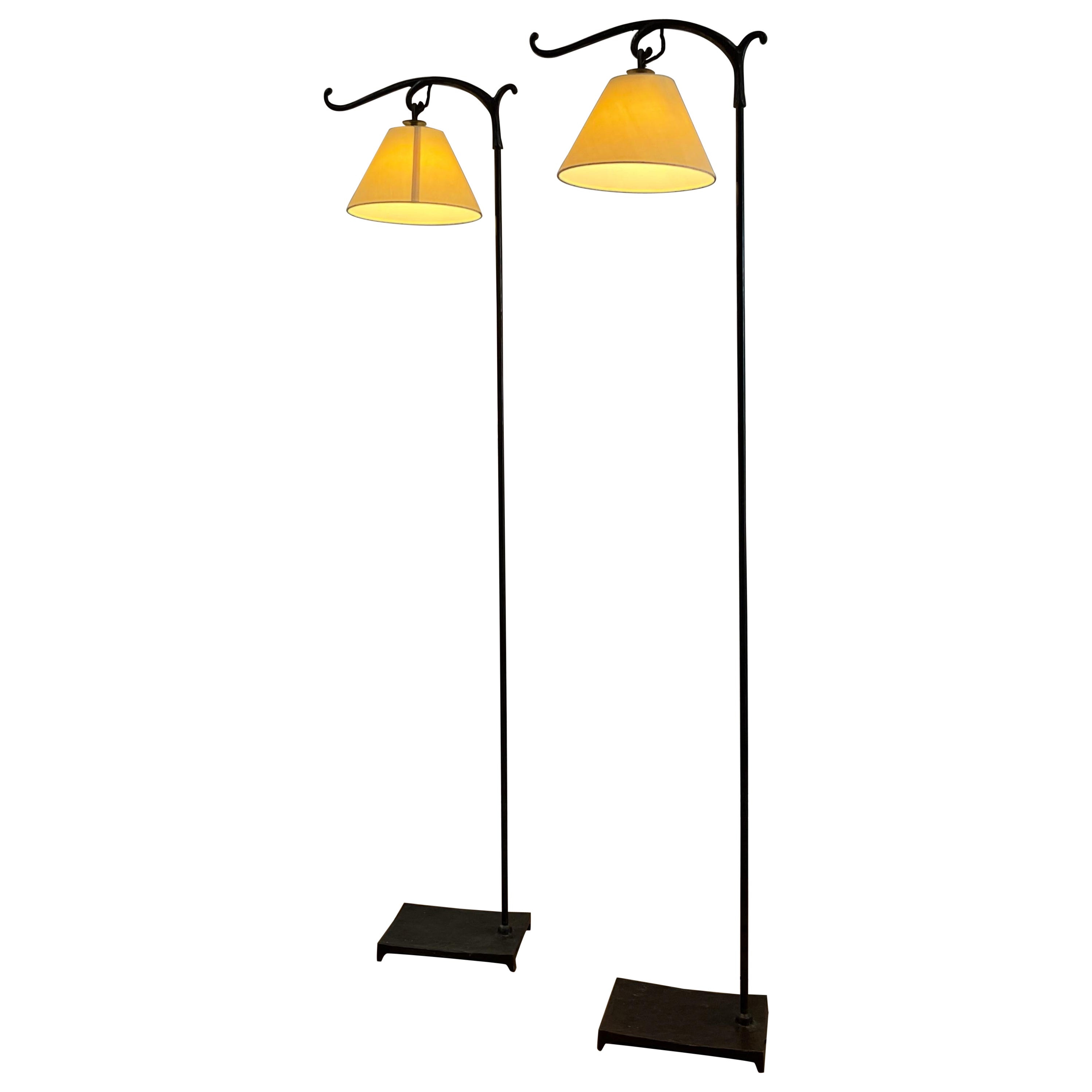 A Pair of Mid Twentieth Century Bronzed Lamps