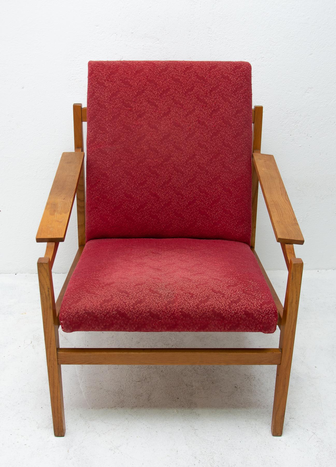 Fabric Pair of Midcentury Scandinavian style armchairs, 1960s For Sale