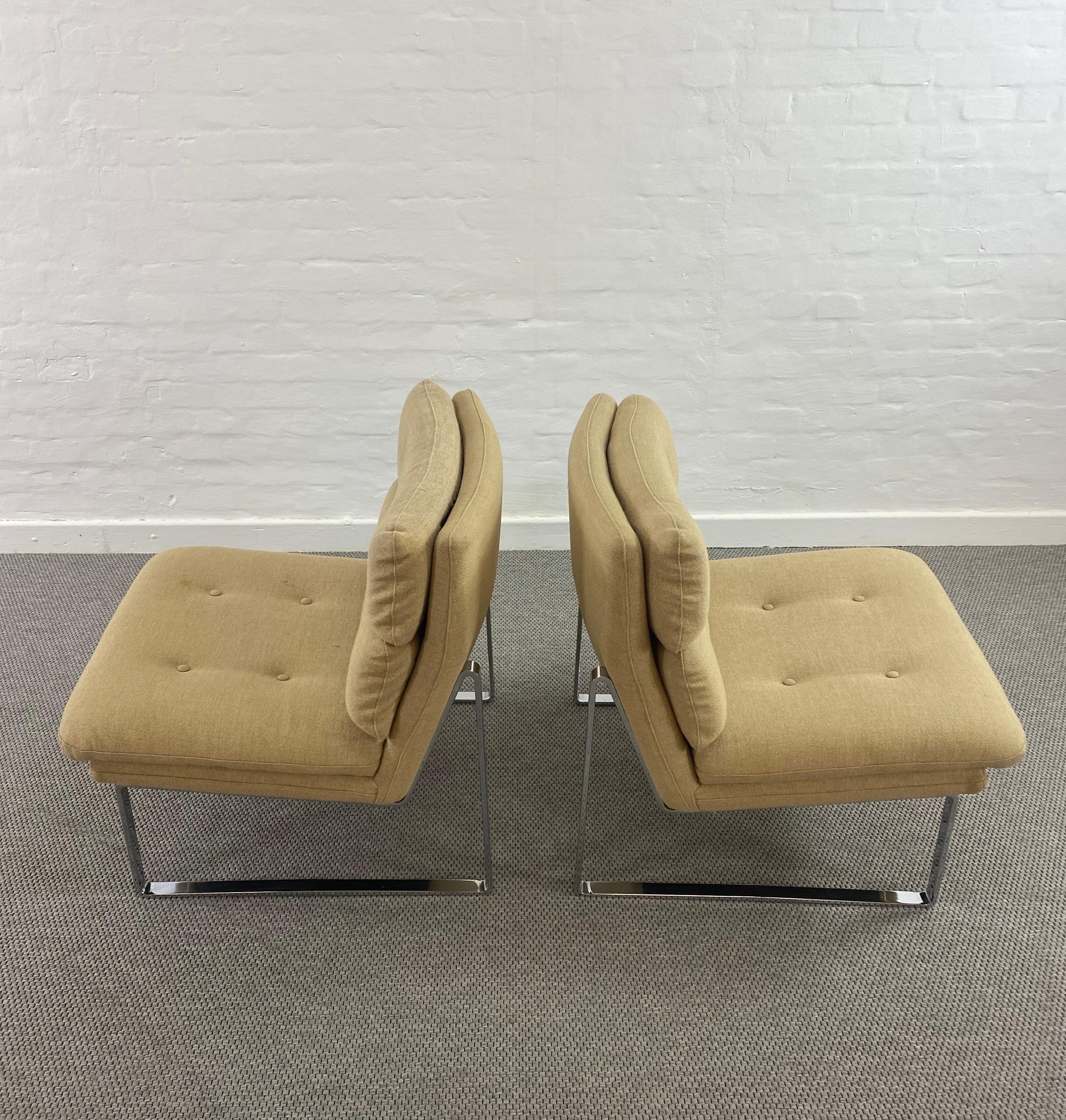 Pair of Midcentury Steel Cocktail Chair from Miller Borgsen by Röder & Söhne 2