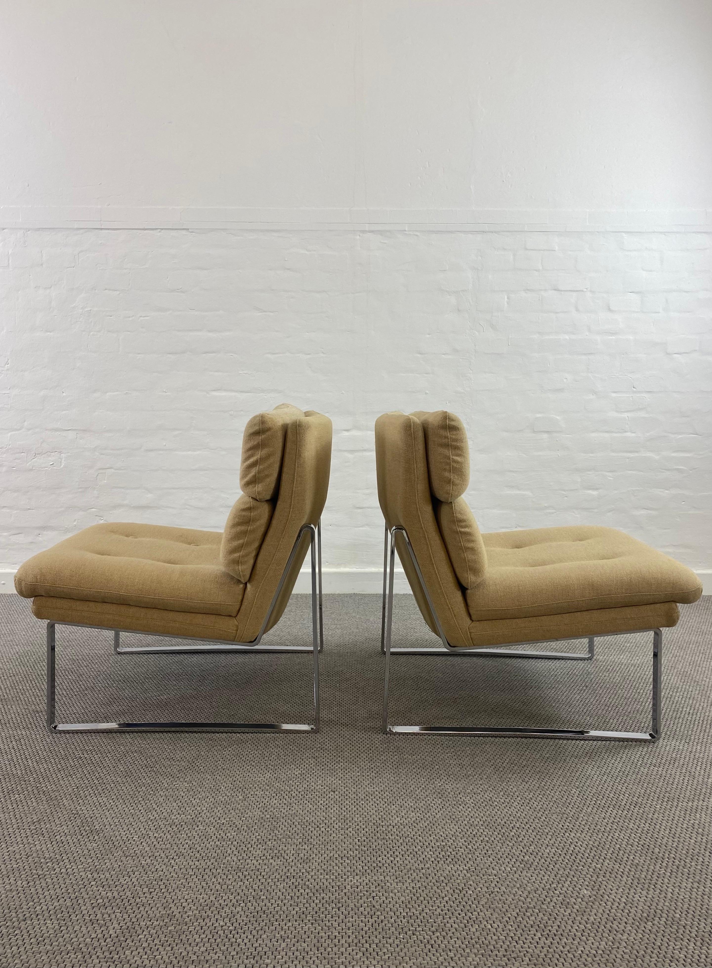 Pair of Midcentury Steel Cocktail Chair from Miller Borgsen by Röder & Söhne 3