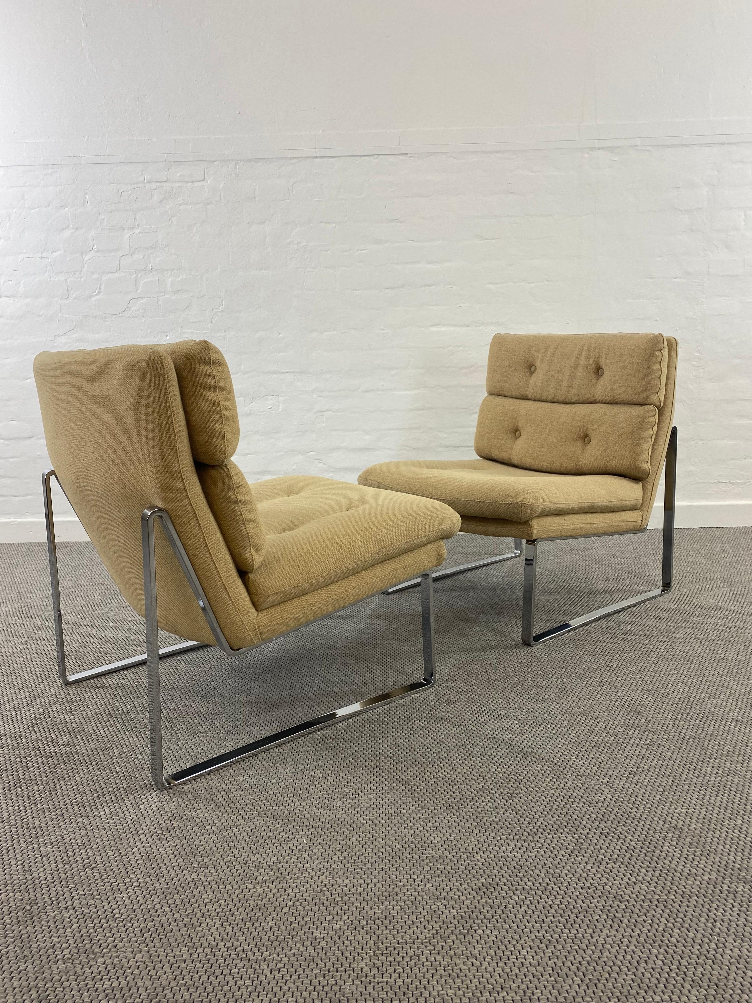 Late 20th Century Pair of Midcentury Steel Cocktail Chair from Miller Borgsen by Röder & Söhne