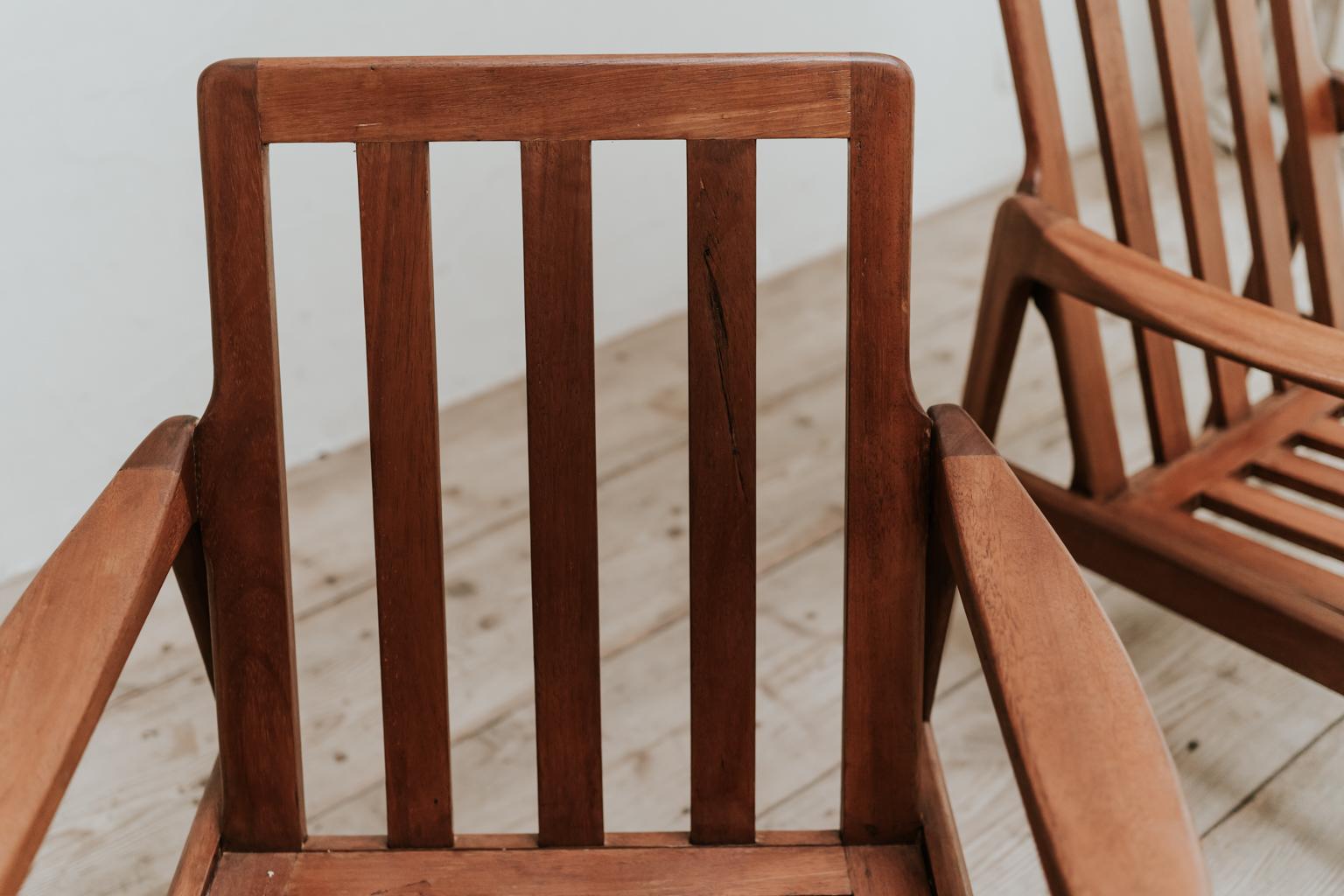 Pair of Midcentury Wooden Armchairs 7