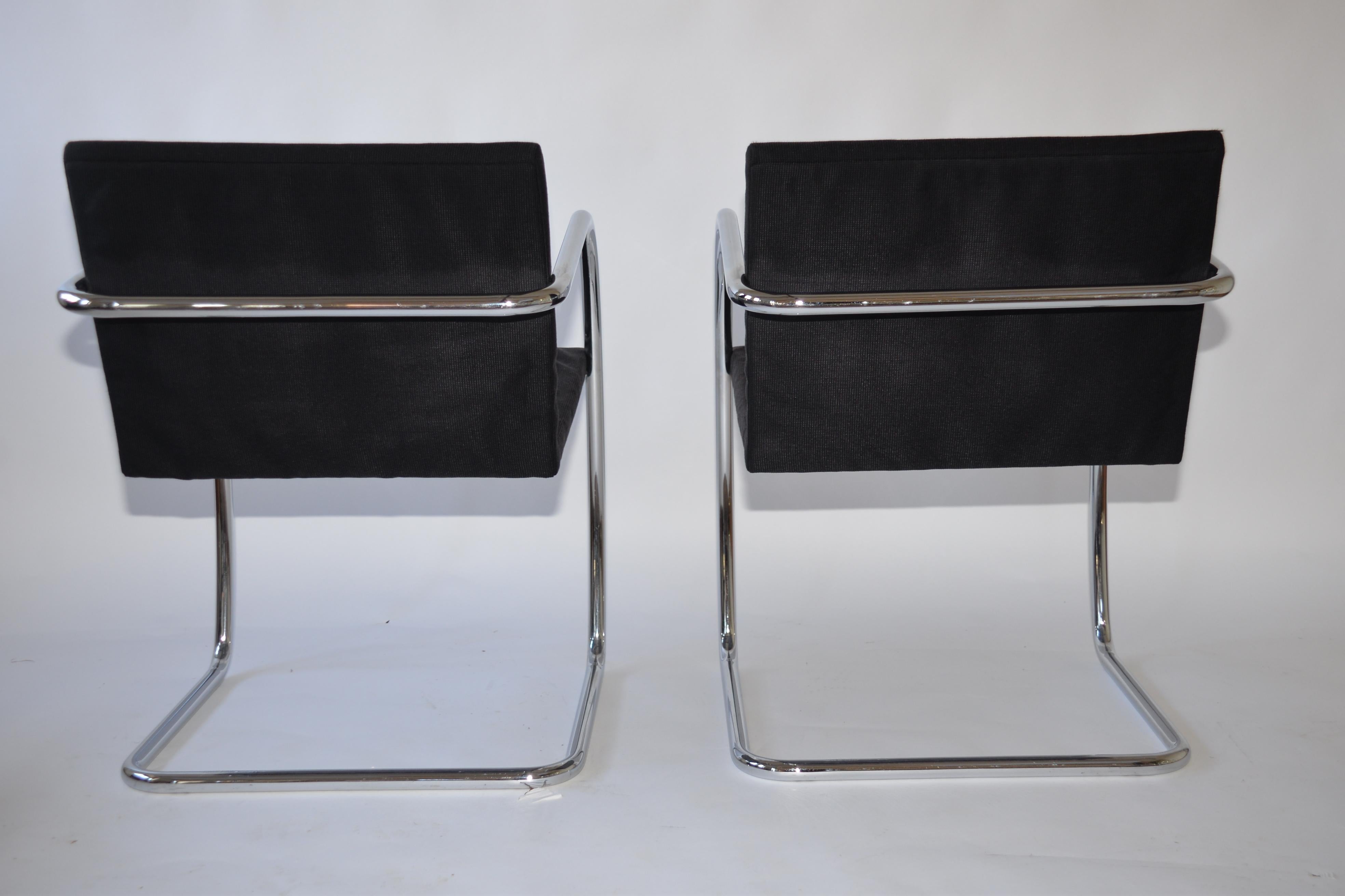 Upholstery Pair of Mies van der Rohe Brno Chairs