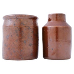 Antique Pair of Miniature Stone Jars, Raus; Sweden