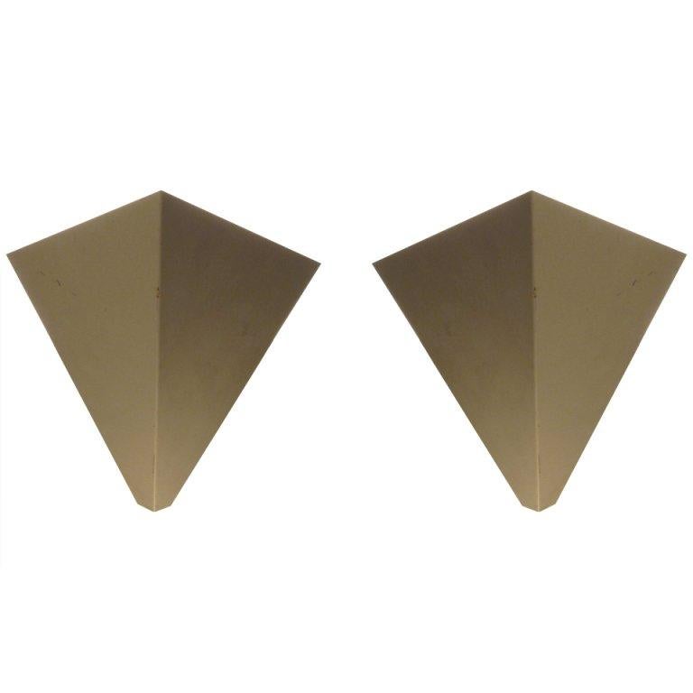 A Pair of Minimalist Sconces by Anvia Holland For Sale