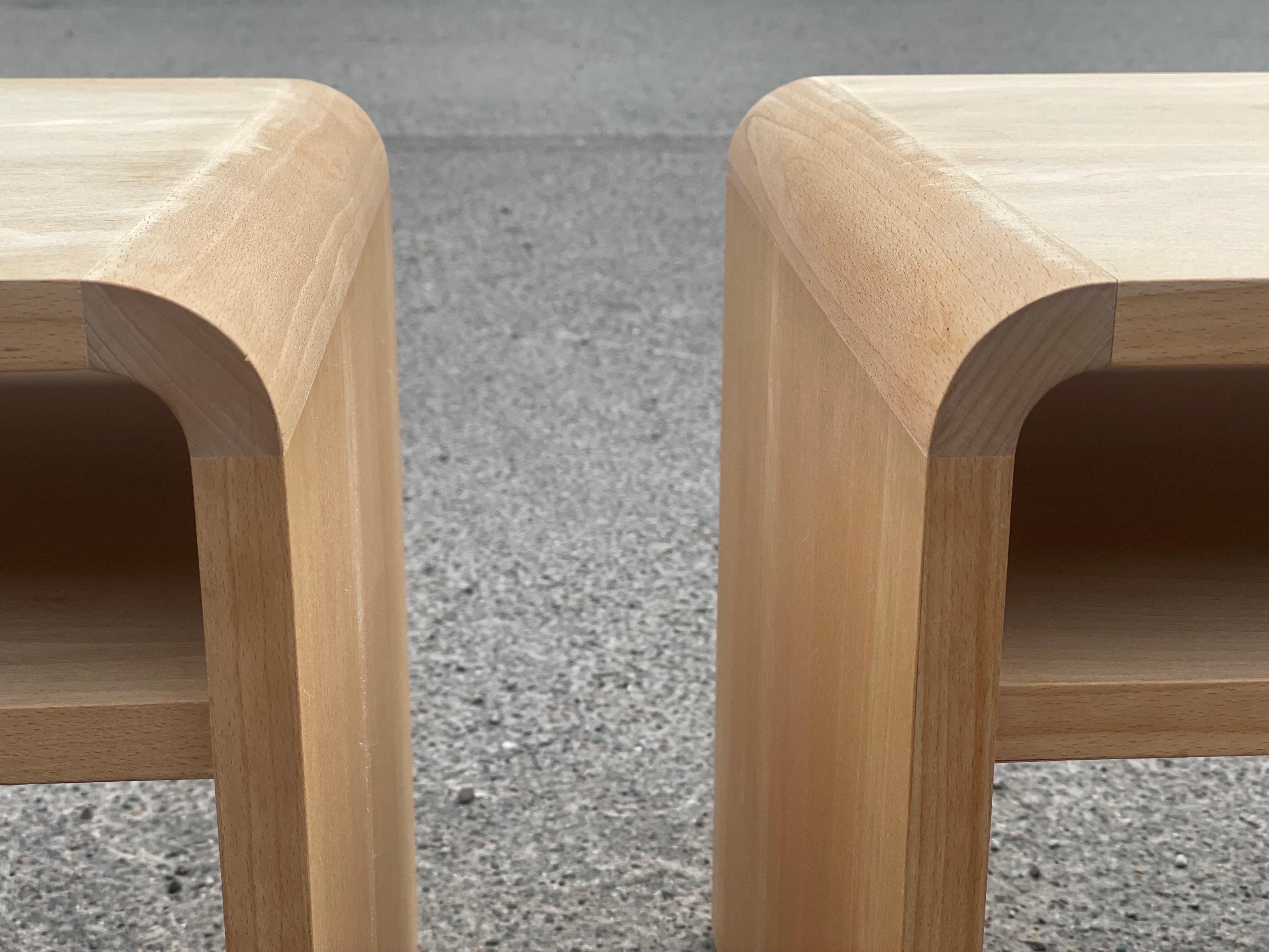 Pair of minimalistic Danish nightstands from the 1980s In Good Condition For Sale In Copenhagen, DK