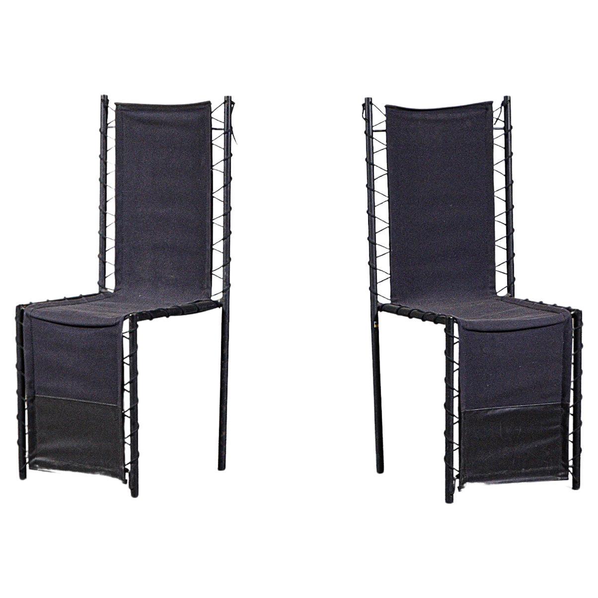 A Pair of " Miss Beason " Chairs by Philippe Starck Les 3 Suisses France 1980